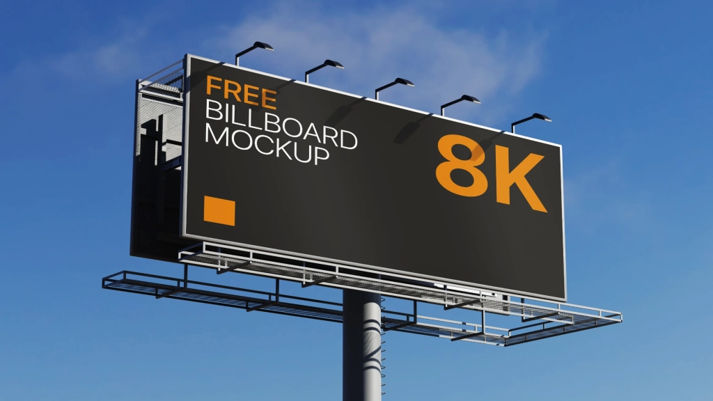 Outdoor Billboard Mockup Free Download 8K Resolution